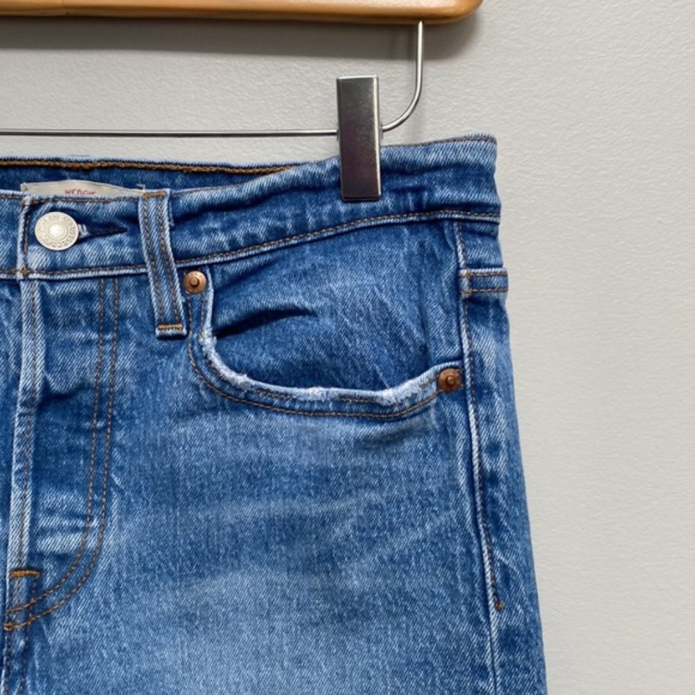 ❗️SOLD❗️Levi’s Wedgie Distressed Premium Icon Jeans Size 27 - Picture 4 of 14